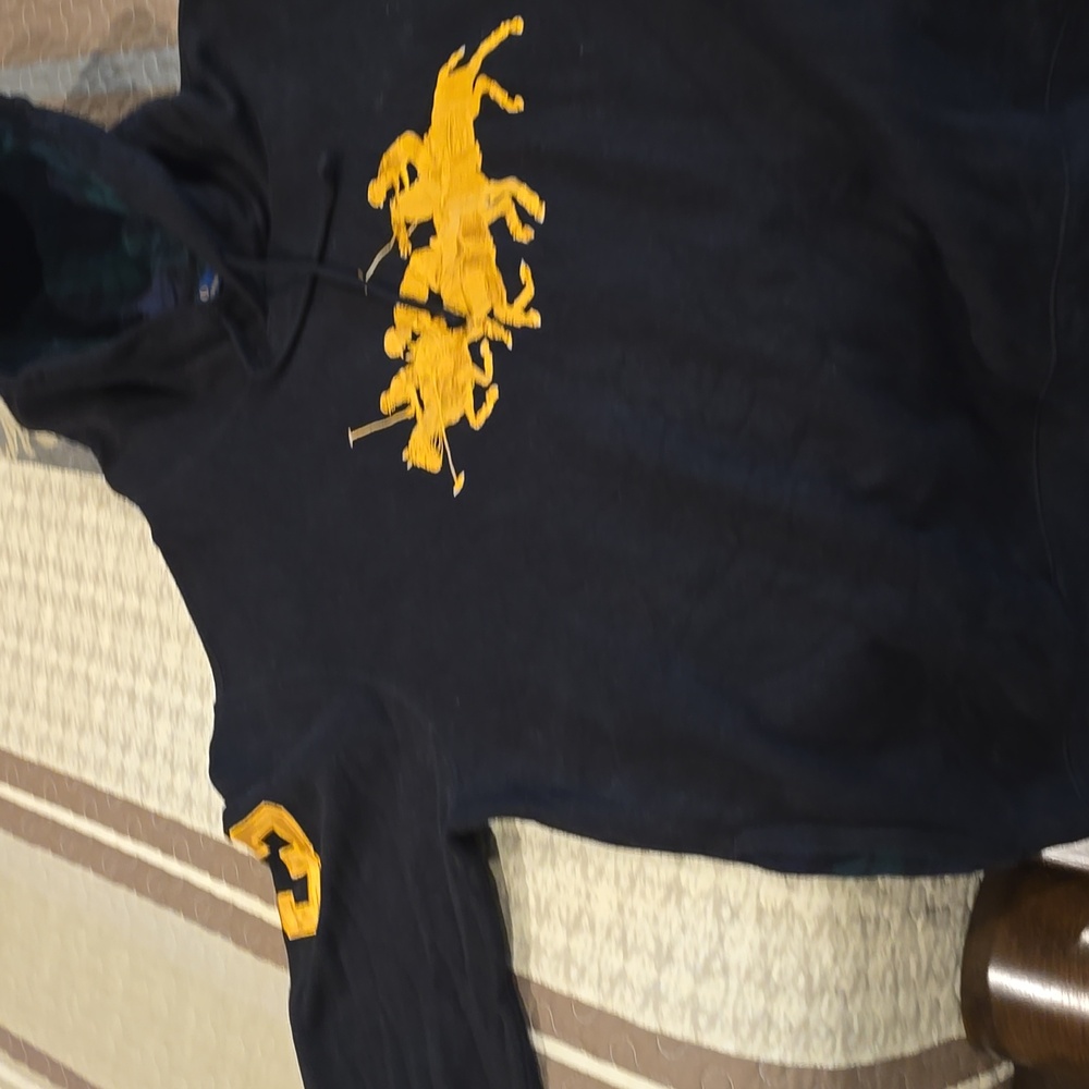 Polo by Ralph Lauren Blqck and Gold Hoodie
